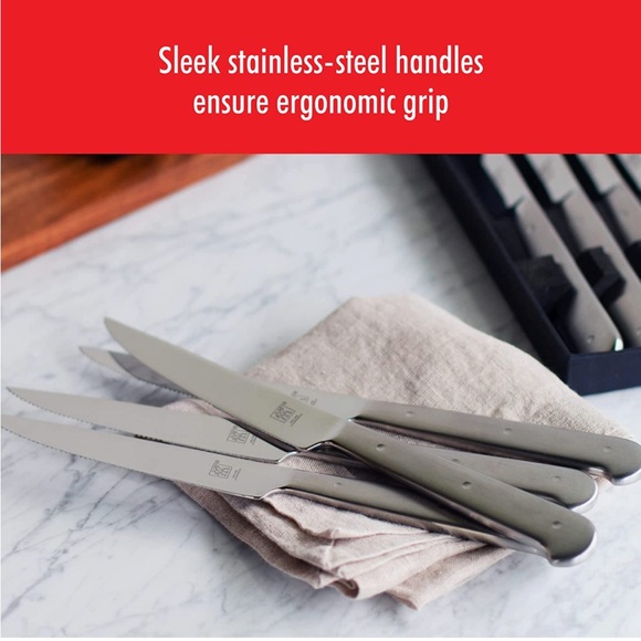 Porterhouse Razor-Sharp Steak Knife Set of 8 with Black Presentation Case - Picture 6 of 7